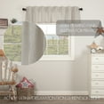 thumbnail image 5 of VHC Brands Hatteras Seersucker Ticking Striped Cotton Americana Kitchen Curtains Rod Pocket Hanging Loops 16x72 Valance, Denim Blue, 5 of 8