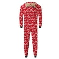 thumbnail image 3 of Sunisery Family Christmas Pjs Matching Sets Santa Print Jumpsuit Onesie with Hooded Christmas Pajamas for Family Holiday Xmas Sleepwear, 3 of 7