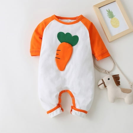

Baby Boys Girls Long Sleeve Cute Printed Romper Jumpsuit Clothes