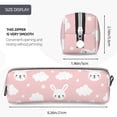 thumbnail image 3 of Fotbe Rabbit And Cloud Pattern Leather Pencil Case, Pencil Pouch with Durable Zipper, Compact and Stylish Organizer for Stationery, Art Supplies, Travel Essentials, 3 of 7