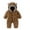 Khaki, variant on Timegard Toddler Boys Girls Clothes Winter Warm Cute Hood Rompers Fleece Fuzzy Comfy Zip up Infant Onesies