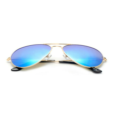 ORE International Aviator Sunglasses with Aqua Blue Tinted Lens 63MM