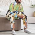 thumbnail image 7 of Masiiu Bluey Print Men's Long-Sleeved Pajama Set, Classic Collar, Button Front, Comfortable Fit, Side Pockets-Small, 7 of 7