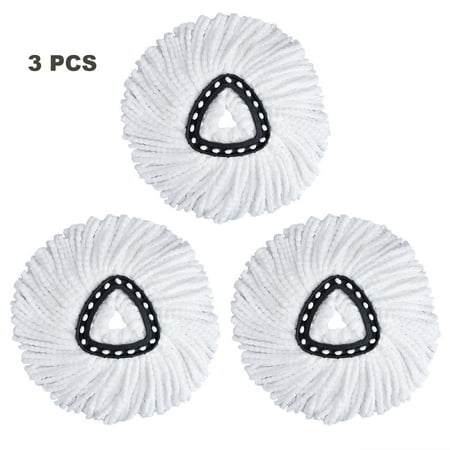 3 PCS Triangle Cleaning Mop Head Replacement for O-Cedar EasyWring Microfibers Spin Mop
