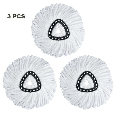 - 3 PCS Triangle Cleaning Mop Head Replacement for O-Cedar EasyWring Microfibers Spin Mop Refill