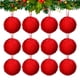 thumbnail image 1 of Adornos navideños de bolas, colgante para árbol de Navidad, 12 piezas de adornos navideños peludos verde lima para árbol, adornos navideños colgantes verdes, colgante de bola de 6 cm, 1 of 8