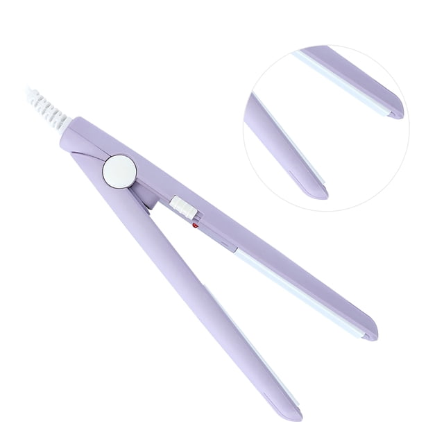 Ejoyous Plancha De Pelo, Mini Plancha De Pelo Portátil 2 En 1, 190 Grados Celsius Temperatura Constante Placa De Cerámica Turmalina Belleza Plancha Rizador De Calefacción