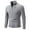 Gray, variant on Mens Solid Cardigan Sweaters Zip Up Long Sleeve Stand Collar Outerwear Coats Jacquard Slim Knitted Jackets for Fall Winter