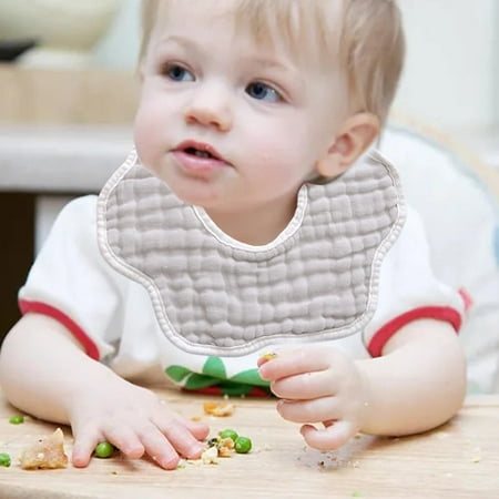 

Muslin Baby Bib Bib Lap Bib 8 Organic Cotton Unisex Girls Adjustable（1 PC） 3744 New