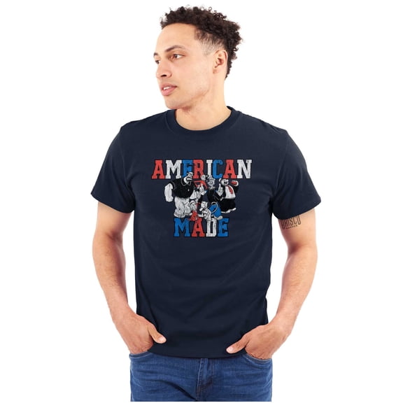Popeye Characters American Made Men's Graphic T Shirt Tees Brisco Brands S