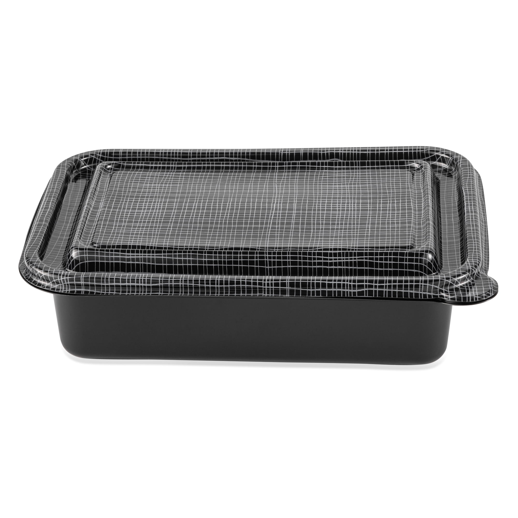 Thyme & Table 24 Piece Rectangle Meal Prep Food Container, Black