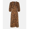 thumbnail image 6 of Brown Leopard Satin Midi Dress, 6 of 6