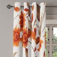 thumbnail image 3 of Ambesonne Floral Grommet Curtain, Art Autumnal Romance Flowers, 50"x84", Burnt Orange Umber and White, 3 of 5