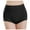 Black, variant on Women's High Waisted Underwear Seamless Comfort Plus Size Panties Belly Control Everyday