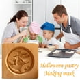 thumbnail image 6 of Momihoom Fall Wooden Cookie Molds Thanksgiving Carved Cookie Stamps Shortbread Mold for Baking Wood Press 3D Embossing Cookie Cutters Kitchen Biscuit, 6 of 6