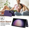 thumbnail image 5 of Nalacover Crossbody Wallet Case for Samsung Galaxy S23 Plus, RFID Blocking Premium PU Leather Shoulder Strap Lanyard Shockproof Magnetic Cover with Card Slots Holder Kickstand Case,Purple, 5 of 8