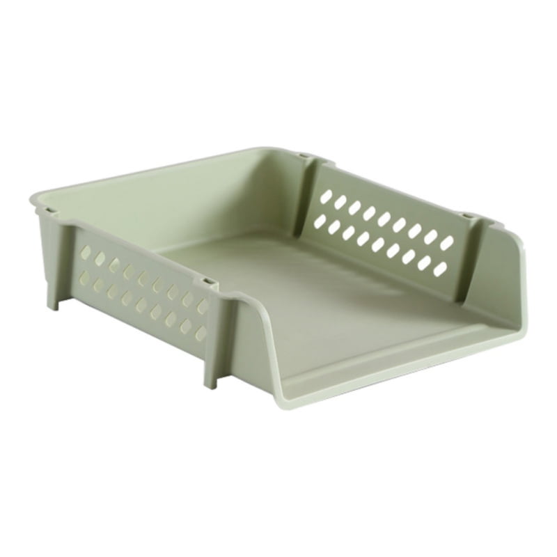 Office File Box Desktop A4 Document Organizer Stackable Laminated