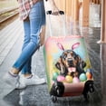 thumbnail image 3 of Happy Easter Bloodhound with Bunny Ear Headband and Flowers Travel Luggage Cover Dog Lover Suitcase Dust Protective Decor - 13001, 3 of 5