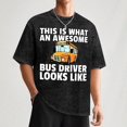 thumbnail image 5 of School Bus Driver For Men Women T-Shirt Man's Washed Tee, 5 of 9