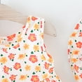 thumbnail image 5 of ATOGUTA Tutu Dresses for Toddler Girls Sleeveless Floral Princess Dress Hat Outfits Orange, Sizes 1T-5T, 5 of 5