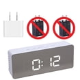 thumbnail image 4 of Despertador Digital Led Pc Mirror Snooze Retroiluminación Blanca Despertador Moderno Scienceny HA022591-00, 4 of 6