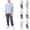 Blue, variant on YUANxueke Boys 2-Piece Outfit Sets Long Sleeve Crewneck T-Shirts & Tapered Leg Pants Summer Athletic Sets for 3-16 Years