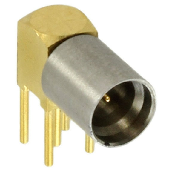 SMP-MSLD-PCT-6 SMP Connector Jack, Male Pin 50 Ohms Through Hole, Right Angle Solder :RoHS