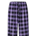 thumbnail image 5 of TNOBHG Women Casual Straight-leg Pants Women's Lightweight Elastic Waistband Curvy Lounge Long Plaid Print Loose Fit Sweatpants Drawstring Design, 5 of 8