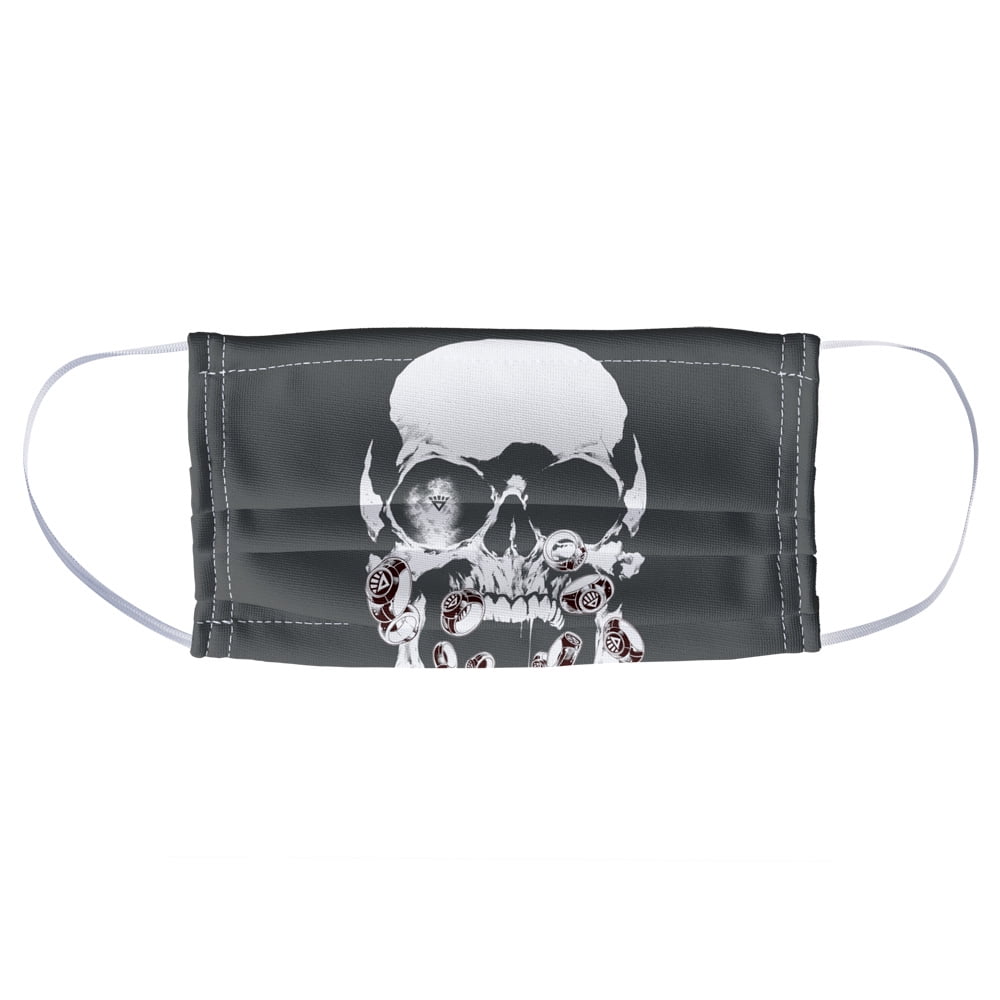 Green Lantern Black Lantern Skull 1-Ply Reusable Face Mask Covering, Unisex