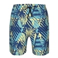 thumbnail image 3 of Susaid Hawaiian Style Print Men's Swim Trunks Hawaiian Bathing Mesh Lining Suit Swimsuits Beach Shorts with Pockets-X-Large, 3 of 6