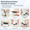 thumbnail image 6 of Cshidworld Massage Gun, 6 Heads Deep Tissue Massager, Portable Muscle Massage Gun for Back Neck Muscle Relieve, 9 Levels Speed Modes, Digital Display 6 Massage Heads Link Drive System, White, 6 of 7