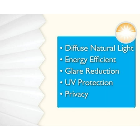 White Redi Shade No Tools Original Light Filtering Pleated Fabric Shade White, 36 in x 72 in, 2-Pack