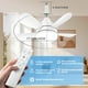 thumbnail image 5 of Ventilador de Techo VSHINY Blanco con Luz Regulable y Mando a Distancia, 5 of 7