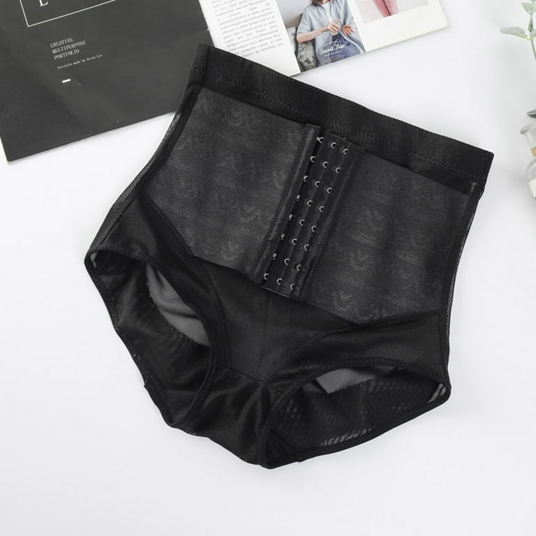 GENEMA Women Postpartum High Waist Shapewear with Hooks Tummy Control Butt  Lifter Panties Double Layer Compression Underwear Briefs 