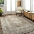 thumbnail image 4 of Mark&Day Washable Rugs, 6x9 McCordsville Traditional Brown Area Rug, Brown Blue Cream Carpet for Living Room, Bedroom or Kitchen (6'7" x 9', Machine Washable), 4 of 10