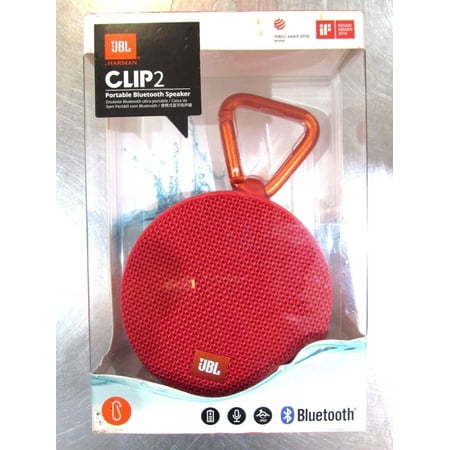 Refurbished JBL CLIP2REDAM Clip 2 Waterproof Portable