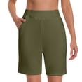 thumbnail image 5 of WILLBEST Pantalones Capri Casuales para Mujer, de Verano, Elásticos, Hasta La Rodilla, para Entrenamiento, Yoga, Informales, con Cintura Elástica, con Bolsillos, Talla 138 Grande, 5 of 5