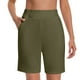 thumbnail image 5 of WILLBEST Pantalones Capri Casuales para Mujer, de Verano, Elásticos, Hasta La Rodilla, para Entrenamiento, Yoga, Informales, con Cintura Elástica, con Bolsillos, 141 Chica, 5 of 5