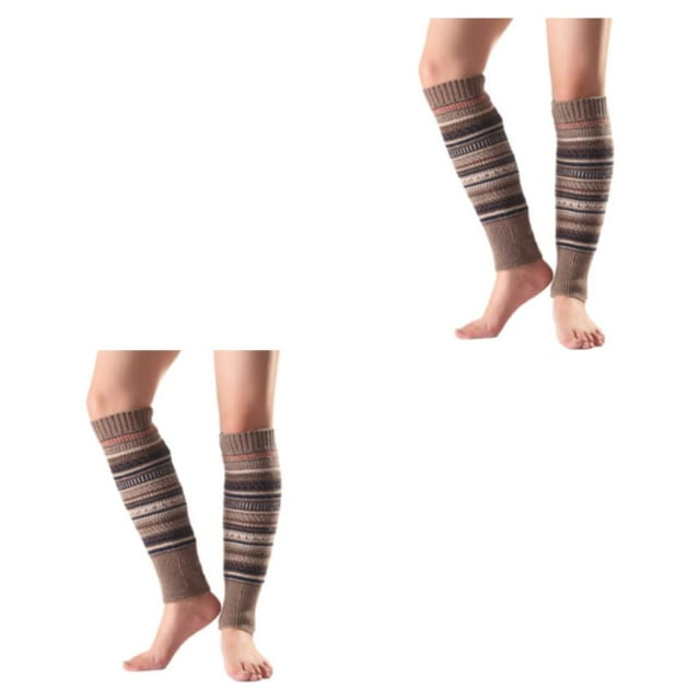 relayinert Tendance Jambes Sans Pied – Toute Tenue Confortable Genou Haut Chaussettes de Démarrage Kaki Taille Libre 2Set