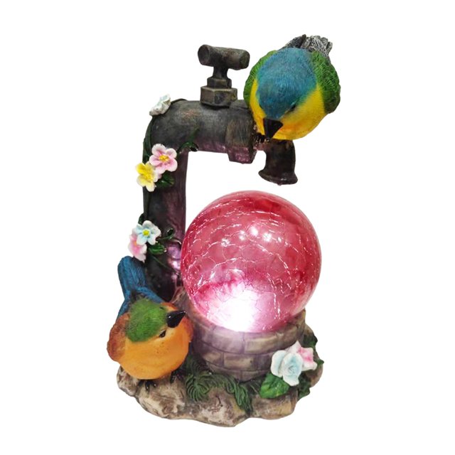 Estatuas de jardín solares Zulema Resina Creativa Vintage Estatua de césped en miniatura