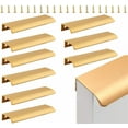 thumbnail image 5 of Concealed Drawer Pull Handles,Happon 10 Pack Hidden Cabinet Handles,Finger Edge Pull Concealed Handles,Back Mount Finger Edge Pull,Cabinet Pull Handles for Home Kitchen Door Drawer Cabinet (Gold), 5 of 6
