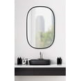 thumbnail image 4 of Kate and Laurel Caskill Mid-Century Modern Decorative Wall Mirror, 24" x 35.5", Black, Rounded Edged Rectangular Frame, 4 of 5