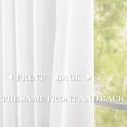thumbnail image 5 of Pure Withe Pinch Pleated 50% Blackout Curtains with Hooks - 92 inch Length Room Darkening Thermal Insulated Window Curtain Panels for Living Room Bedroom 2 Panel 40" Wx94 L, 5 of 7