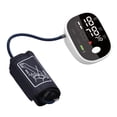 thumbnail image 1 of Monitor de presión arterial automático con pantalla grande y voz en español, brazalete superior, color negro, sin baterías incluidas, ideal para uso doméstico., 1 of 6