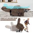 thumbnail image 4 of Lift Recliner for Elderly, LEGAHOME Electric Power Lift Chair with Heated and Massage, 26" Oversized Velvet Recliner Chair with Cup Holders & Side Pockets up 400 lbs, Brown, 4 of 15