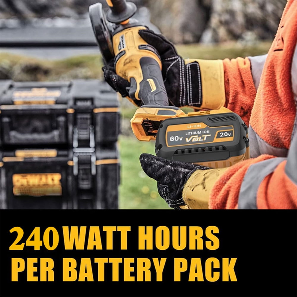 2Pack 12.0Ah for dewalt flexvolt 20v/60v max battery lithium-ion dcb609 dcb606-2