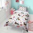 thumbnail image 4 of Dachshunds with Flowers Duvet Cover and Pillowcase Set for Single Bedding, Bedroom Accessories for Kids Teens, 4 of 5