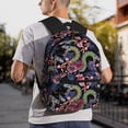 thumbnail image 7 of Fotbe Snake And Flower Lightweight Casual Laptop Backpack for Men and Women, Daily use Waterproof backpack, Backpack for College, 7 of 7