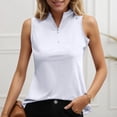 thumbnail image 3 of Tank Tops for Women Quarter Zip Neck Sleeveless Shirt Business Casual Work Shirts Summer Outfits, 3 of 6