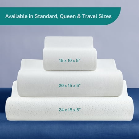 Sleep Innovations - Contour Memory Foam Queen Pillow - White